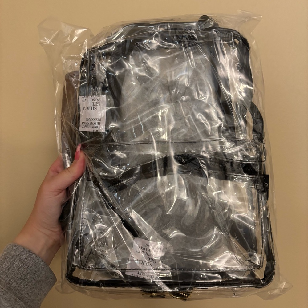 Transparent Black Backpack